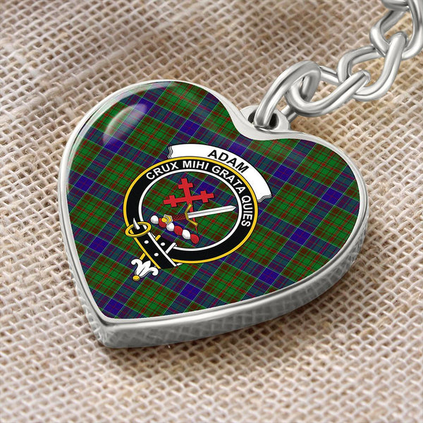 Adam Tartan Classic Crest Heart Keychain