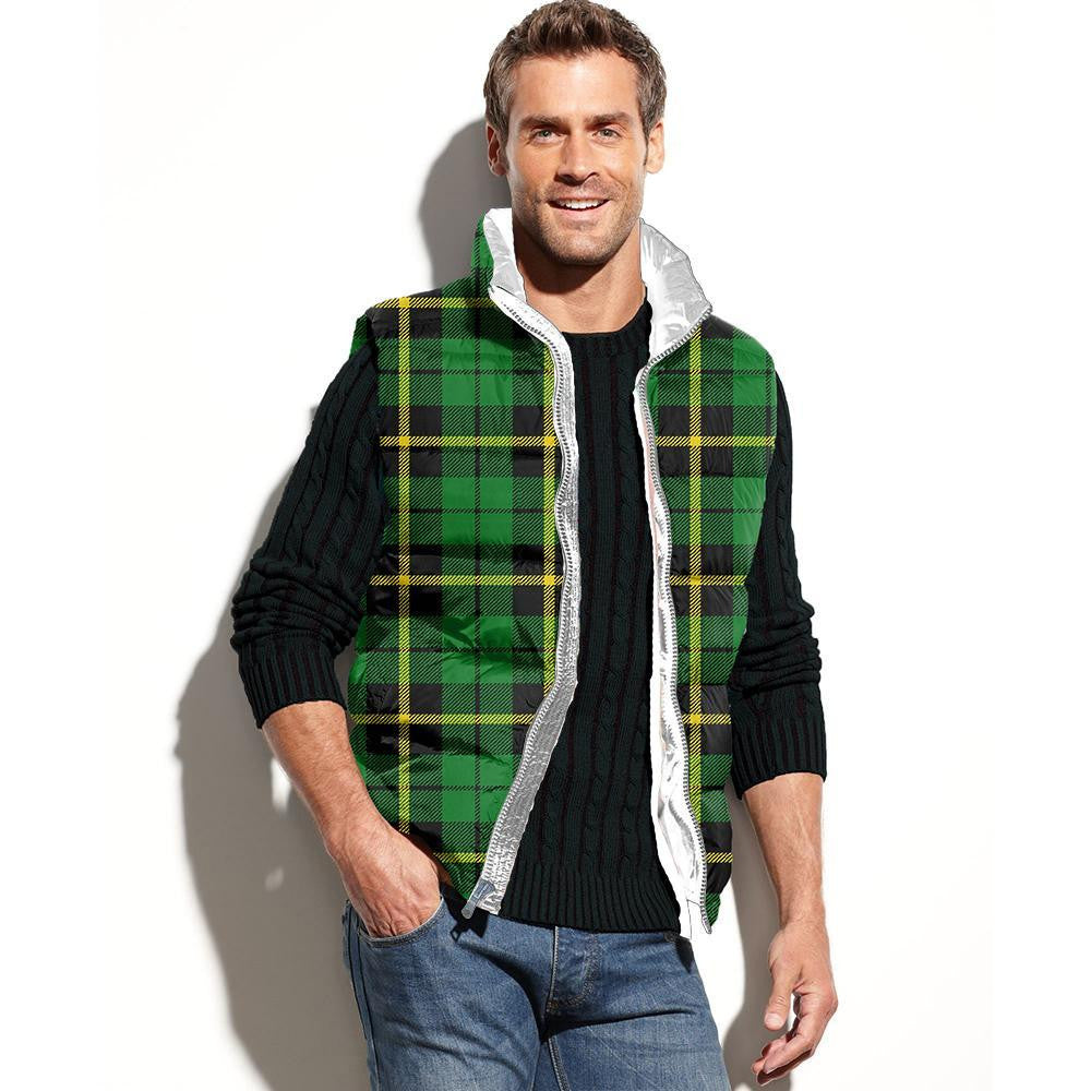 Wallace Hunting - Green Tartan Classic Puffer Vest for Men and Women