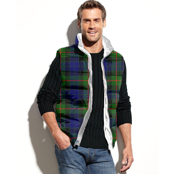 Gunn Modern Tartan Classic Puffer Vest for Men and Women