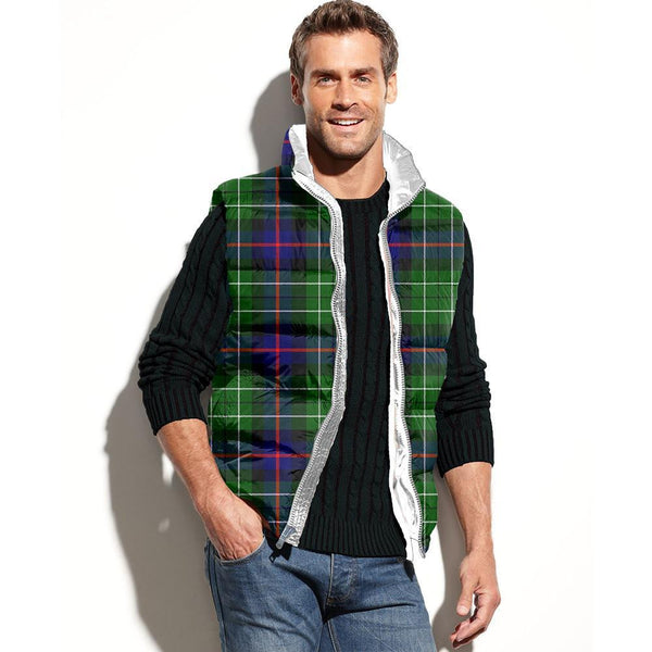 Leslie Hunting Tartan Classic Puffer Vest for Men and Women