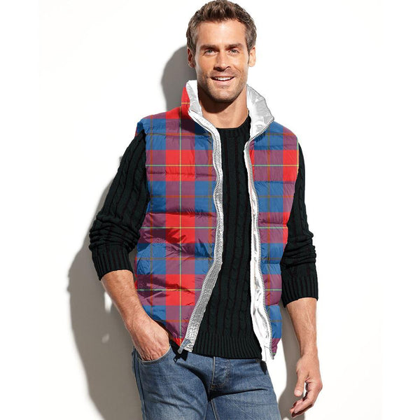 Galloway Red Tartan Classic Puffer Vest for Men and Women