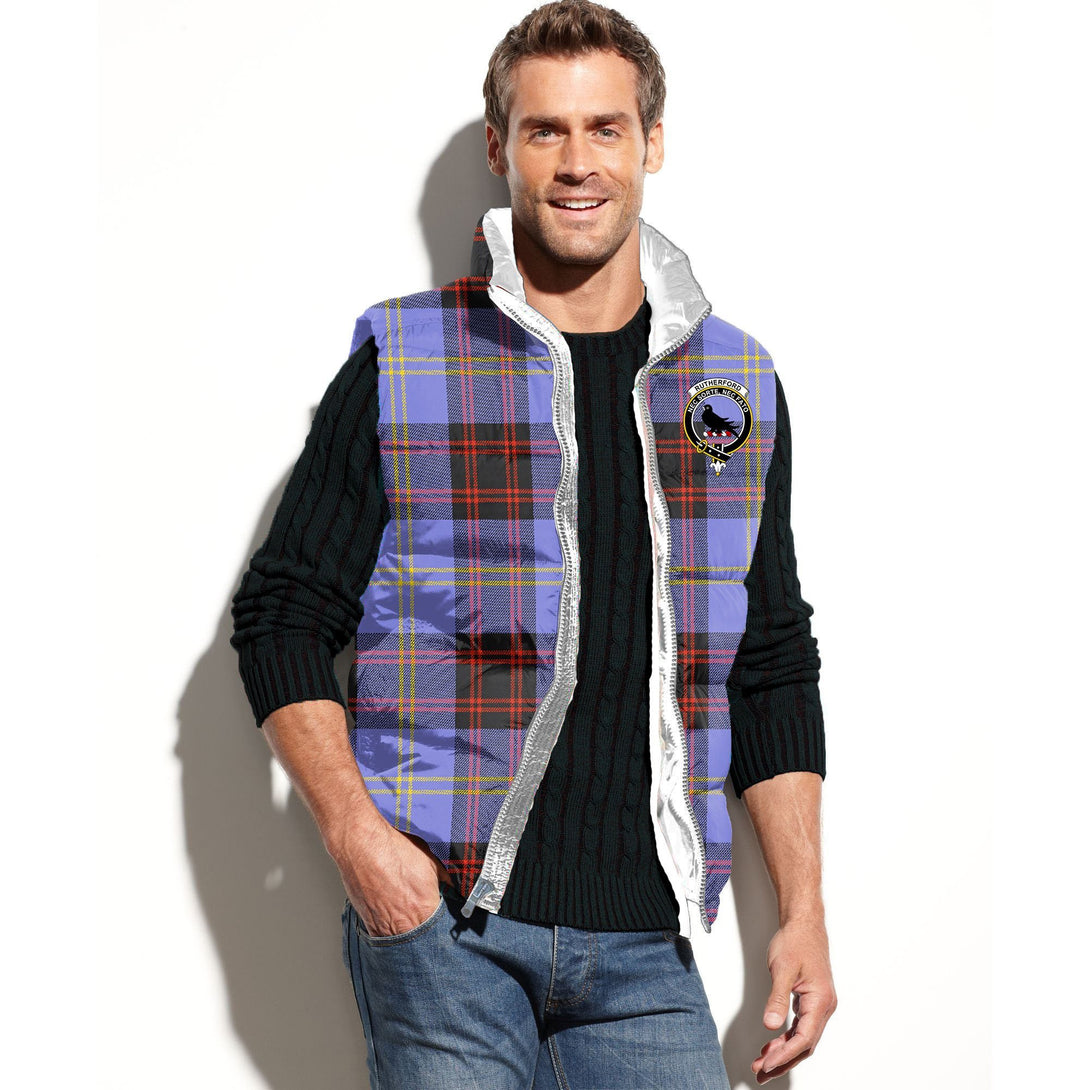 Rutherford Tartan Classic Crest Puffer Vest For Men and Women