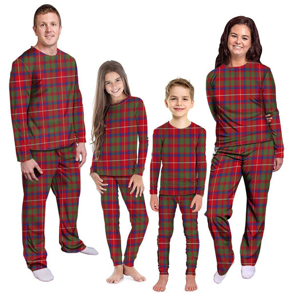 Shaw Red Modern Tartan Classic Pyjama Family Set