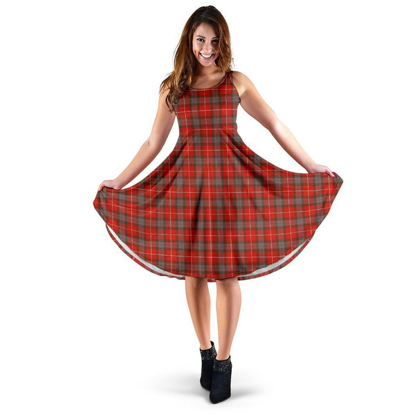 Fraser Weathered Tartan Classic Midi Dresses