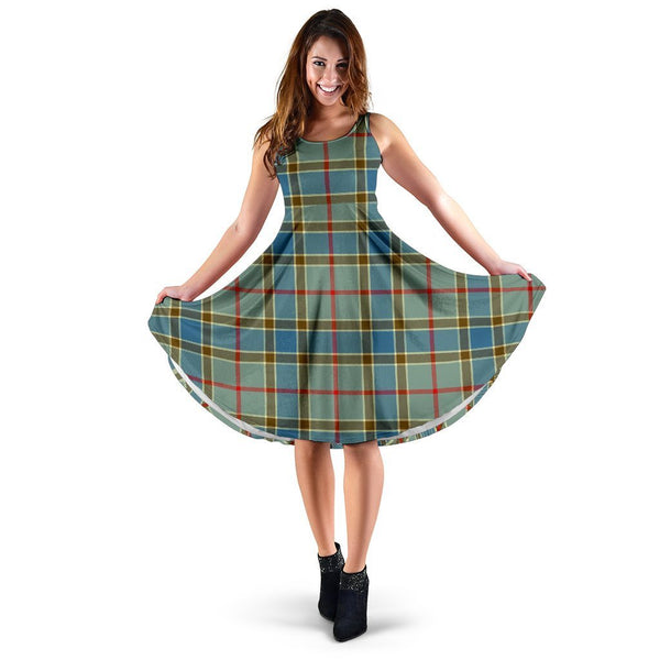 Balfour Blue Tartan Classic Midi Dresses