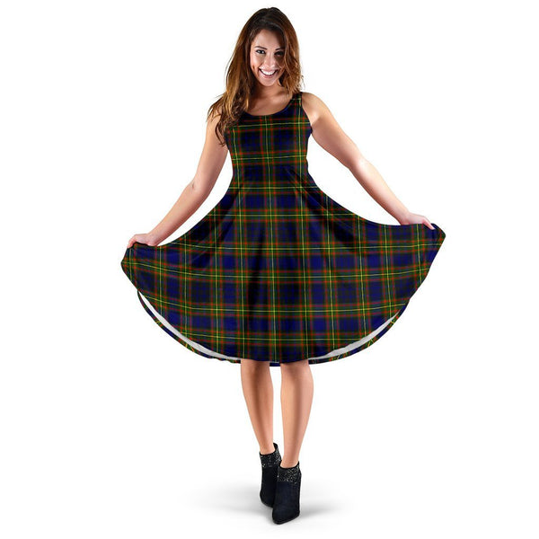 Clelland Modern Tartan Classic Midi Dresses