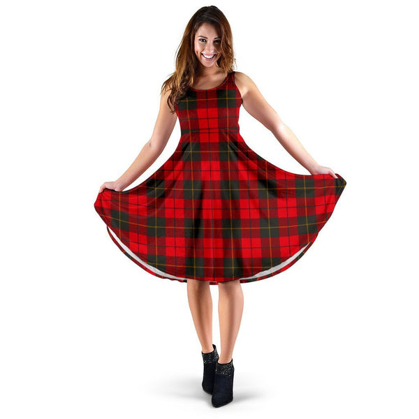 Wallace Weathered Tartan Classic Midi Dresses