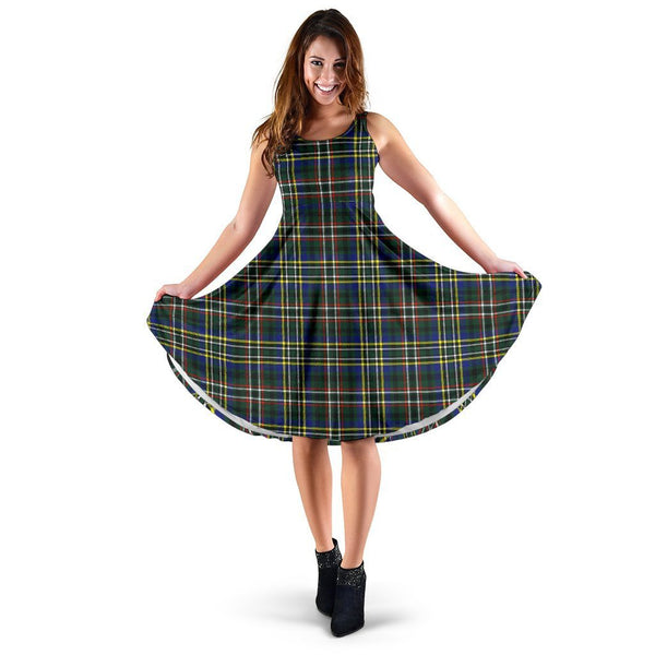 SCOTT GREEN MODERN Tartan Classic Midi Dresses