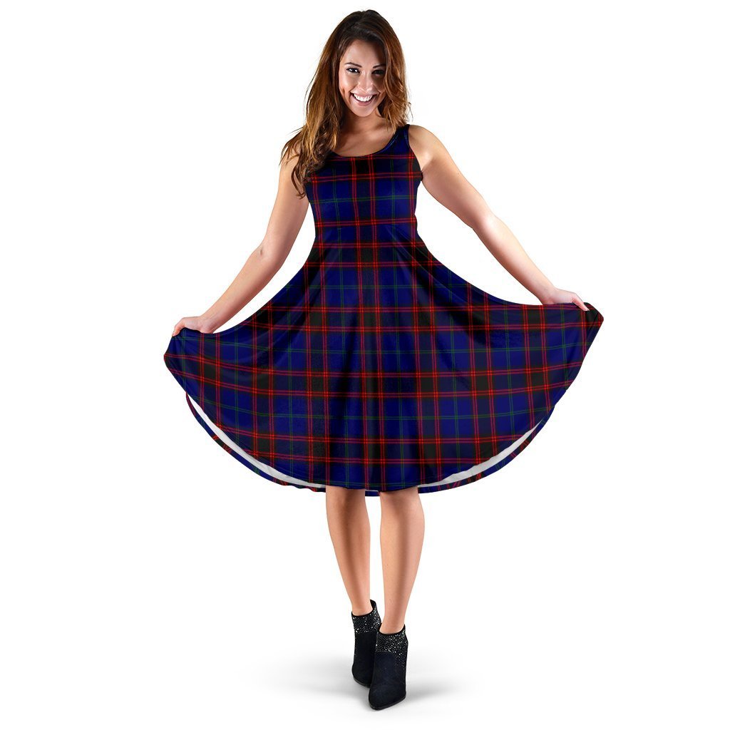 Home Modern Tartan Classic Midi Dresses