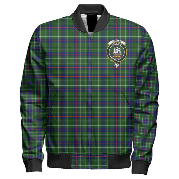 Duncan Modern Tartan Classic Crest Zipper Bomber Jacket