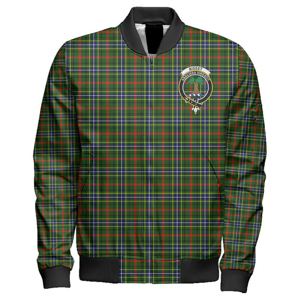 Bisset Tartan Classic Crest Zipper Bomber Jacket