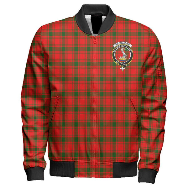 MacQuarrie Modern Tartan Classic Crest Zipper Bomber Jacket