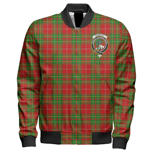 Burnett Ancient Tartan Classic Crest Zipper Bomber Jacket