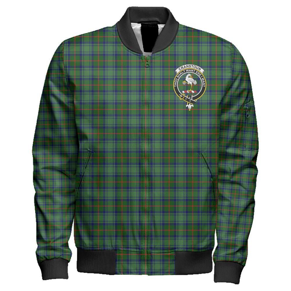 Cranstoun Tartan Classic Crest Zipper Bomber Jacket