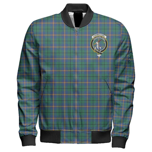 Carmichael Ancient Tartan Classic Crest Zipper Bomber Jacket