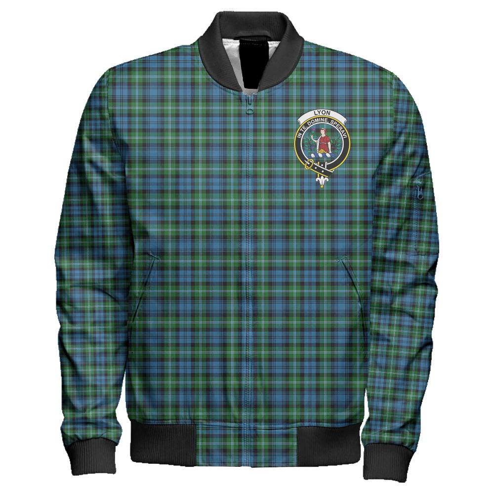 Lyon Clan Tartan Classic Crest Zipper Bomber Jacket