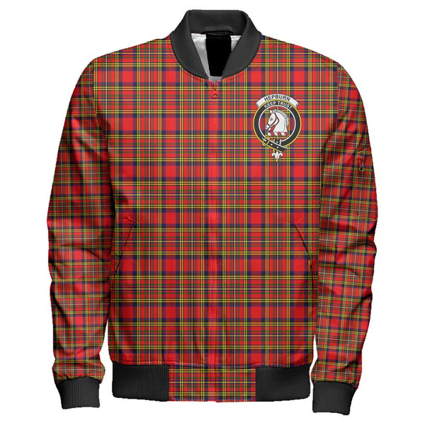 Hepburn Tartan Classic Crest Zipper Bomber Jacket