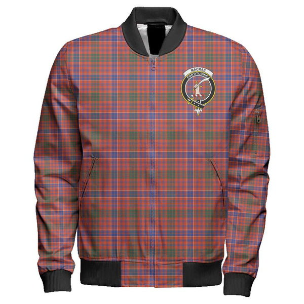 MacRae Ancient Tartan Classic Crest Zipper Bomber Jacket