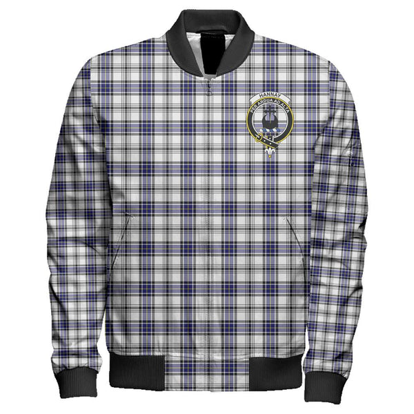 Hannay Modern Tartan Classic Crest Zipper Bomber Jacket