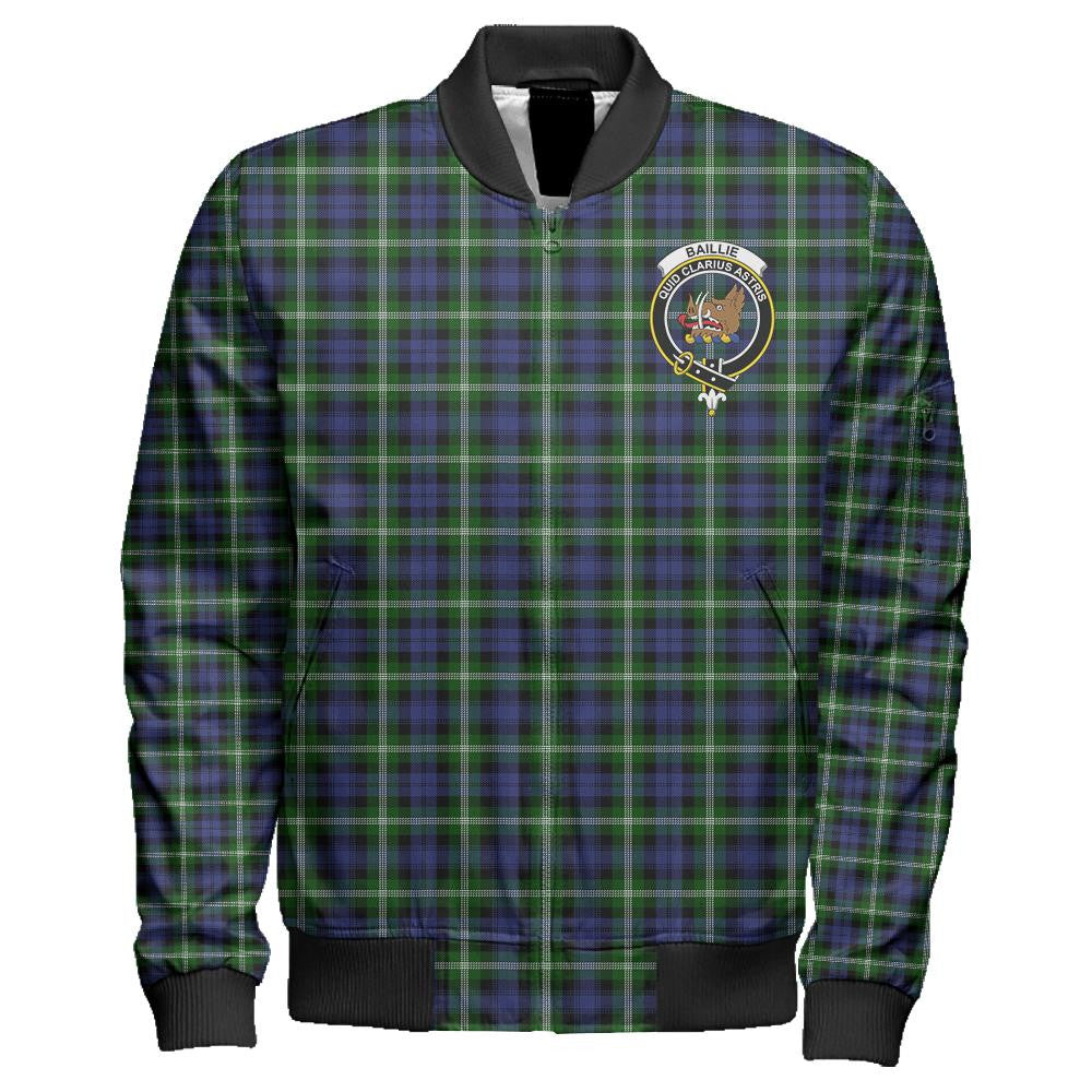 Baillie Modern Tartan Classic Crest Zipper Bomber Jacket