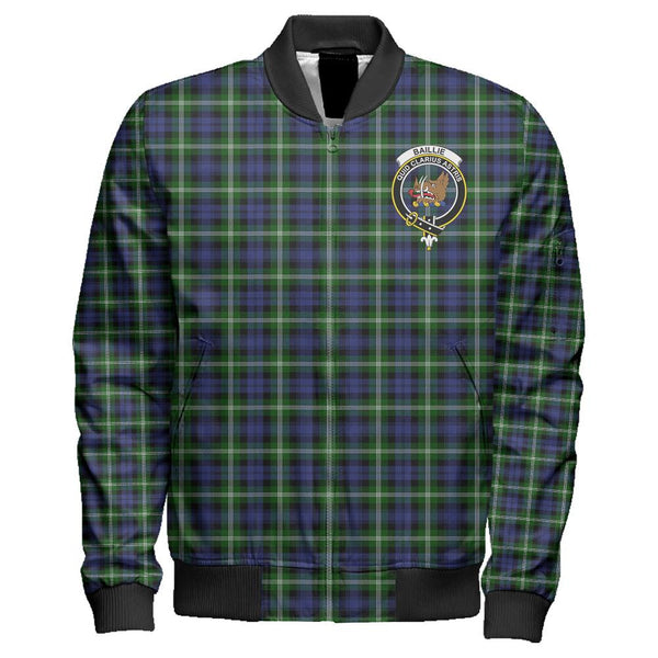 Baillie Modern Tartan Classic Crest Zipper Bomber Jacket