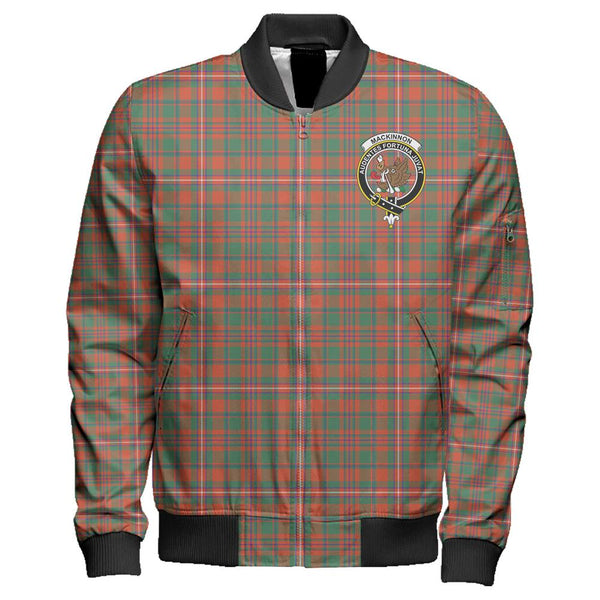 MacKinnon Ancient Tartan Classic Crest Zipper Bomber Jacket