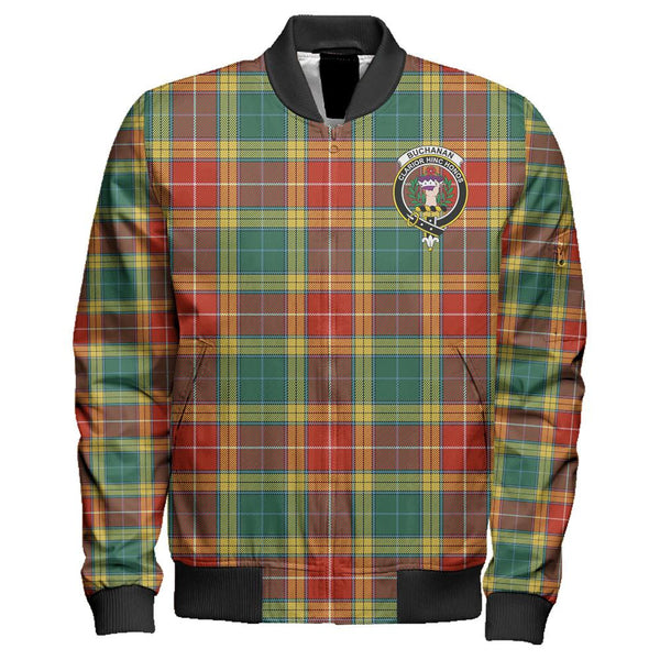 Buchanan Old Sett Tartan Classic Crest Zipper Bomber Jacket