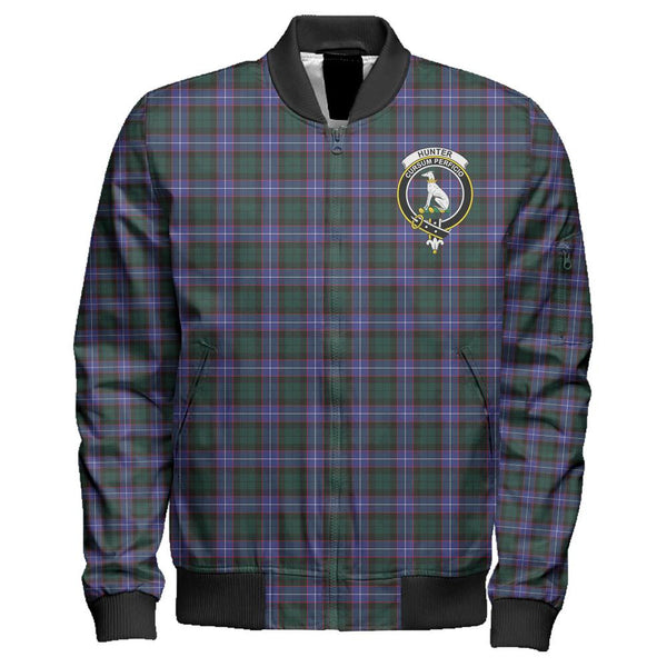 Hunter Modern Tartan Classic Crest Zipper Bomber Jacket