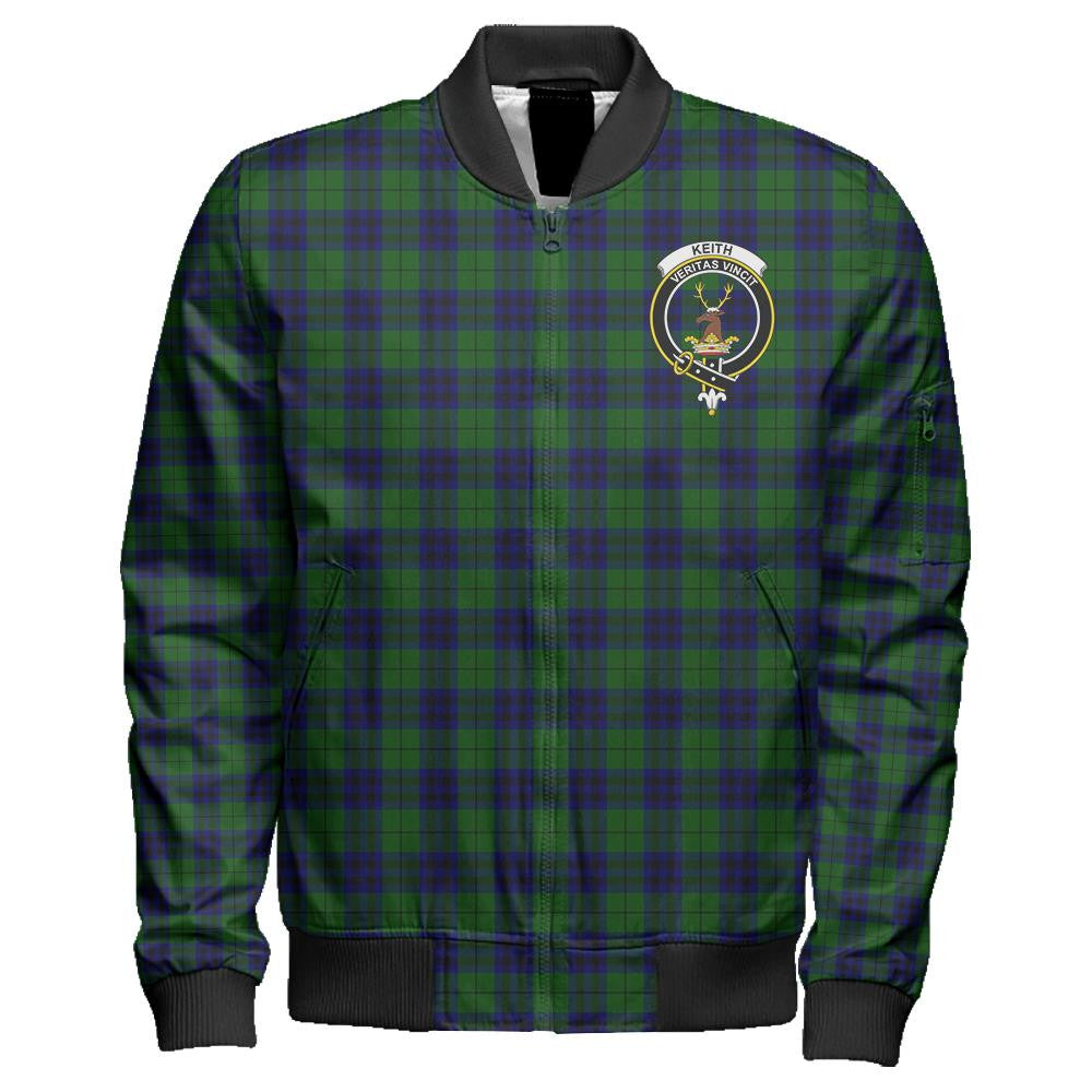 Keith Modern Tartan Classic Crest Zipper Bomber Jacket