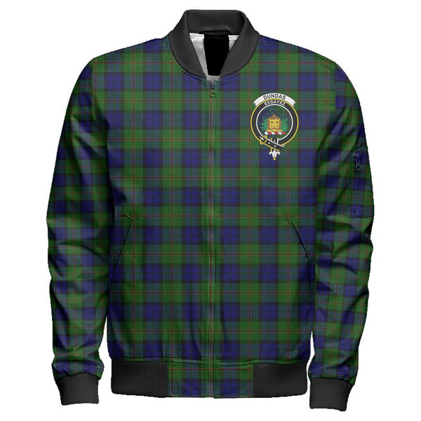 Dundas Modern 02 Tartan Classic Crest Zipper Bomber Jacket