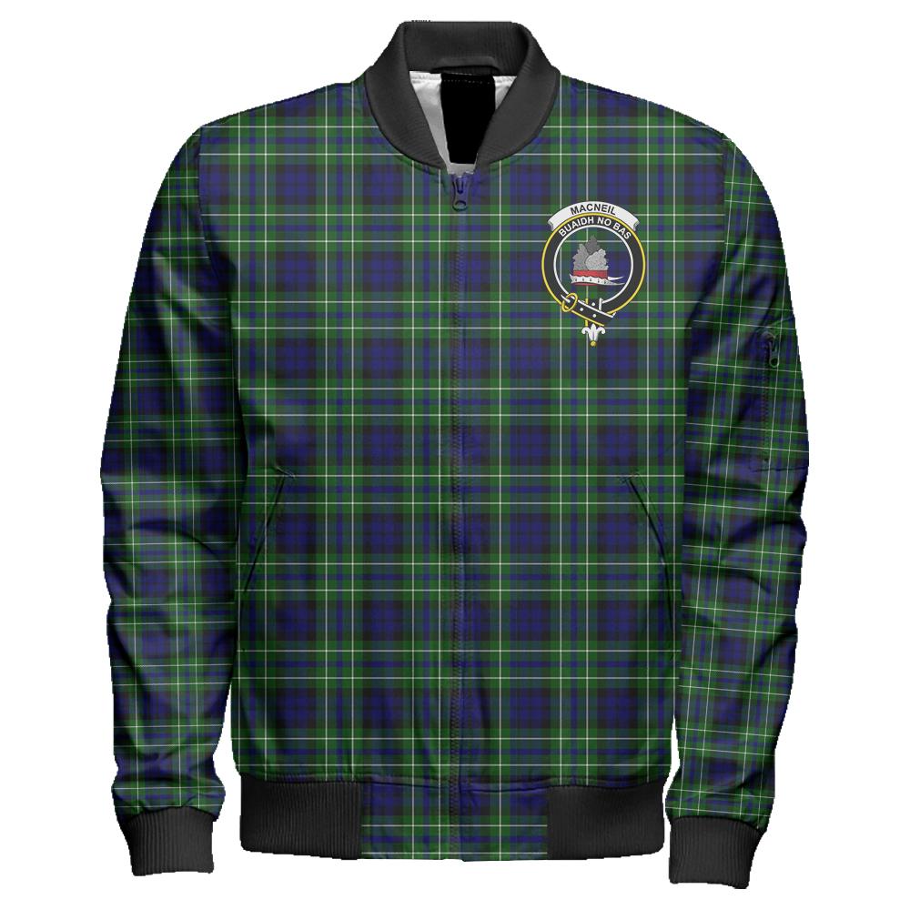 MacNeil of Colonsay Modern Tartan Classic Crest Zipper Bomber Jacket