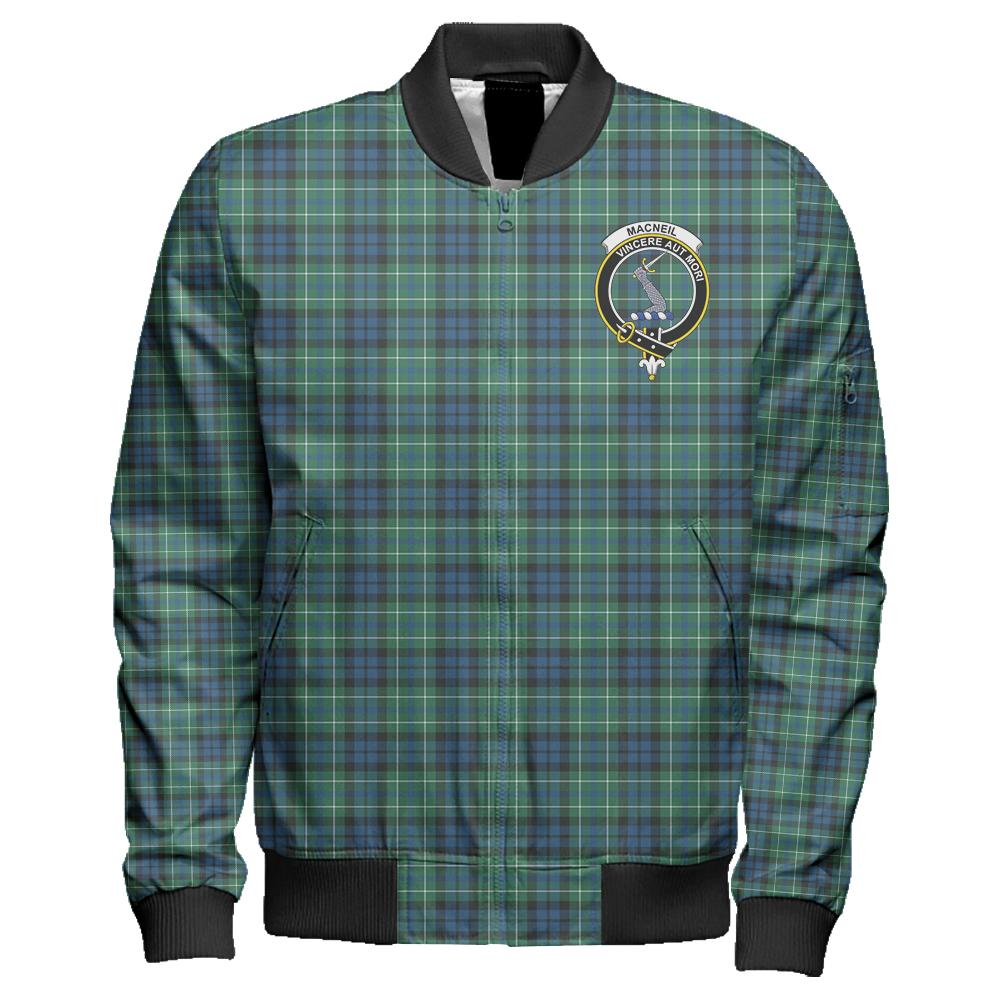 MacNeill of Colonsay Ancient Tartan Classic Crest Zipper Bomber Jacket