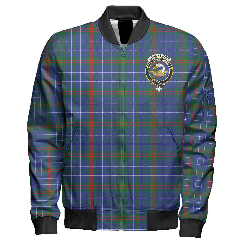 Edmonstone Tartan Classic Crest Zipper Bomber Jacket