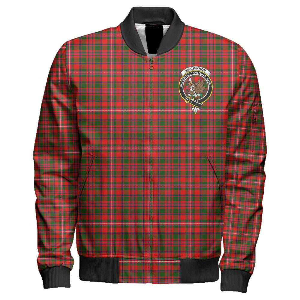 MacKinnon Modern Tartan Classic Crest Zipper Bomber Jacket