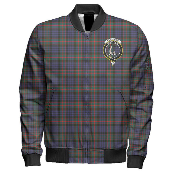 Fletcher of Dunans Tartan Classic Crest Zipper Bomber Jacket