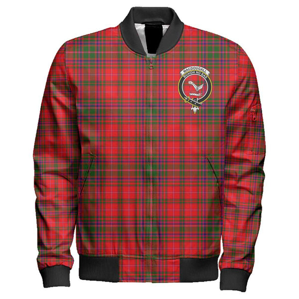 MacDougall Modern Tartan Classic Crest Zipper Bomber Jacket