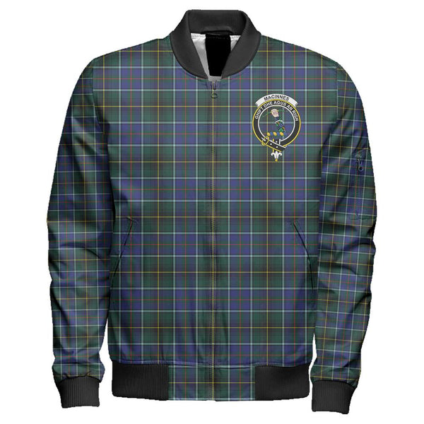 MacInnes Modern Tartan Classic Crest Zipper Bomber Jacket