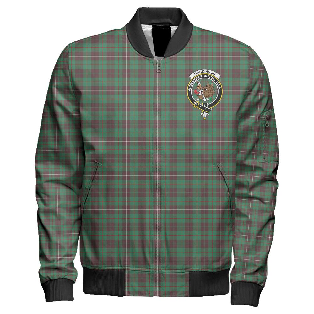 MacKinnon Hunting Ancient Tartan Classic Crest Zipper Bomber Jacket