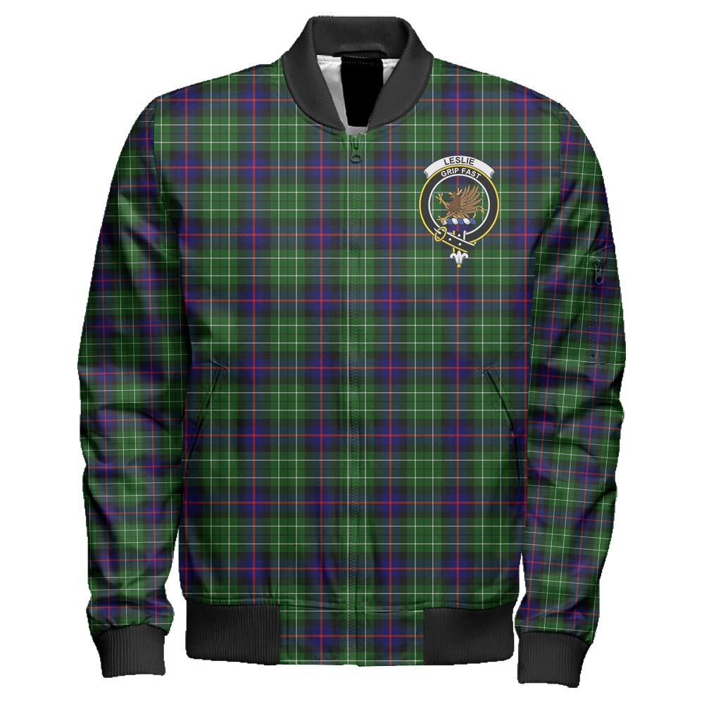 Leslie Hunting Ancient Tartan Classic Crest Zipper Bomber Jacket