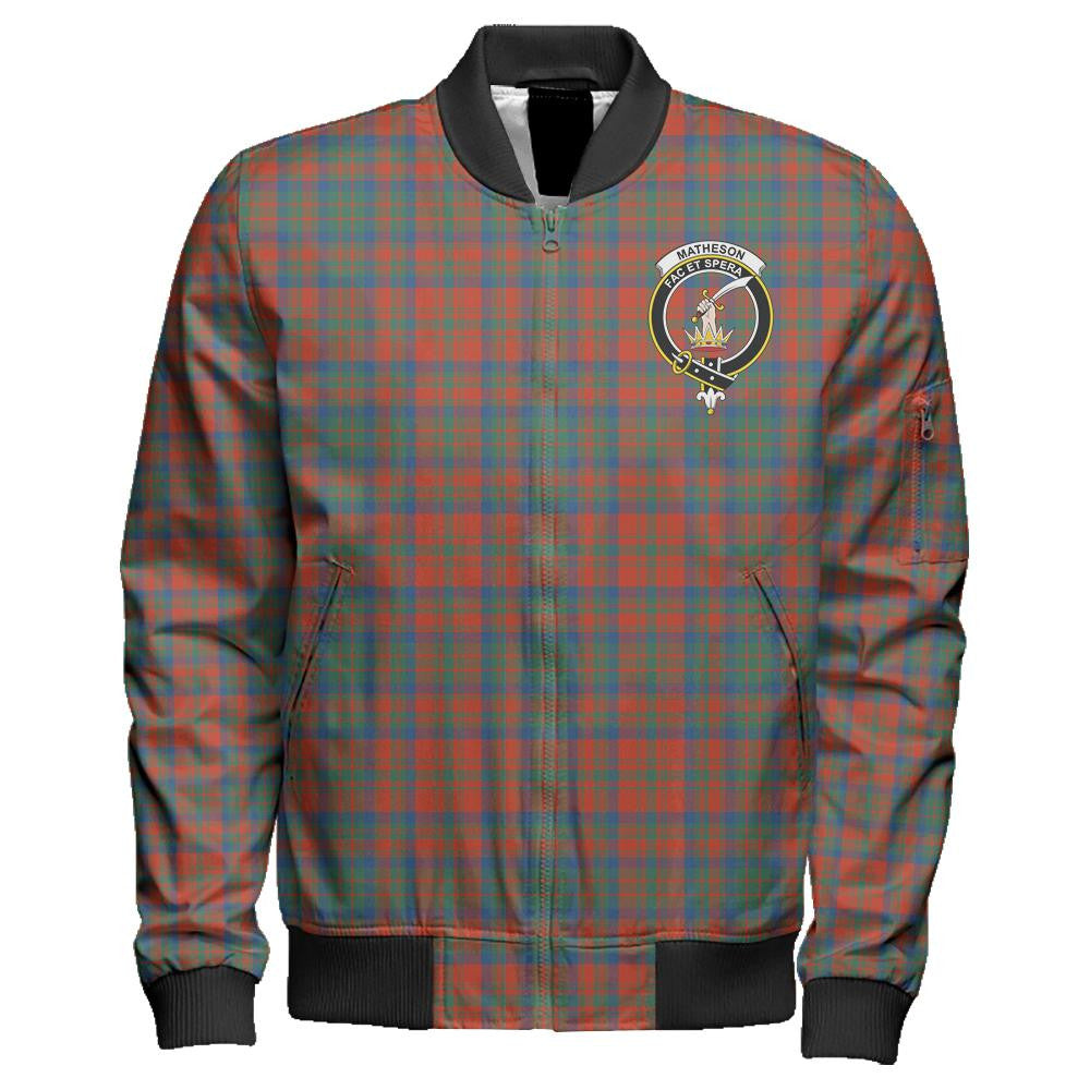 Matheson Ancient Tartan Classic Crest Zipper Bomber Jacket