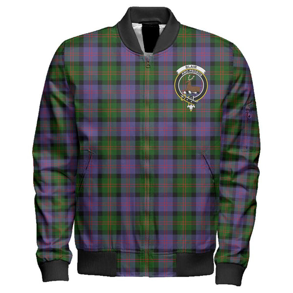 Blair Modern Tartan Classic Crest Zipper Bomber Jacket