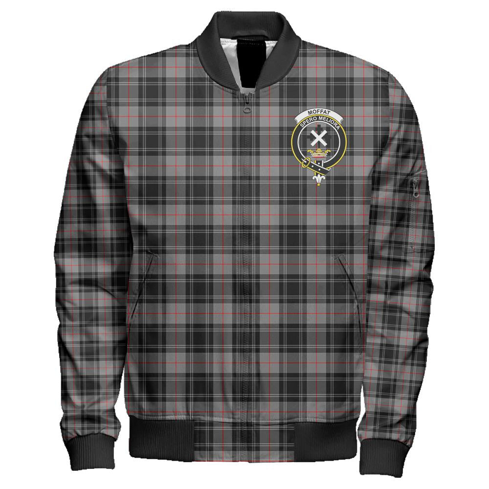 Moffat Modern Tartan Classic Crest Zipper Bomber Jacket