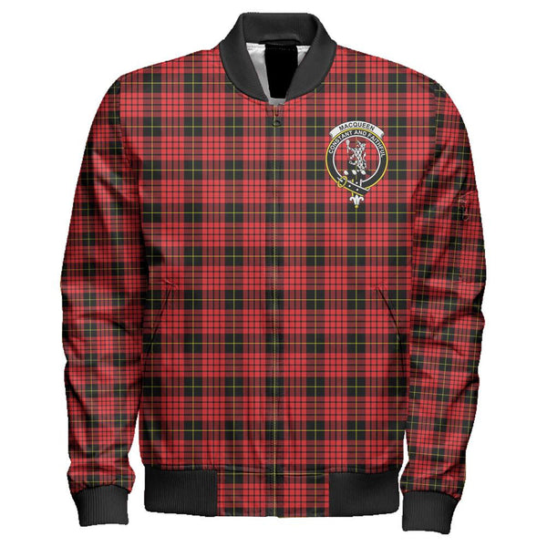 MacQueen Modern Tartan Classic Crest Zipper Bomber Jacket