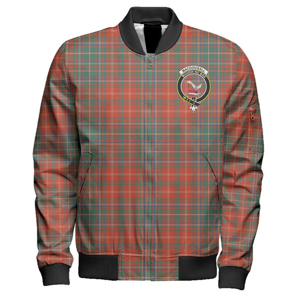 MacDougall Ancient Tartan Classic Crest Zipper Bomber Jacket