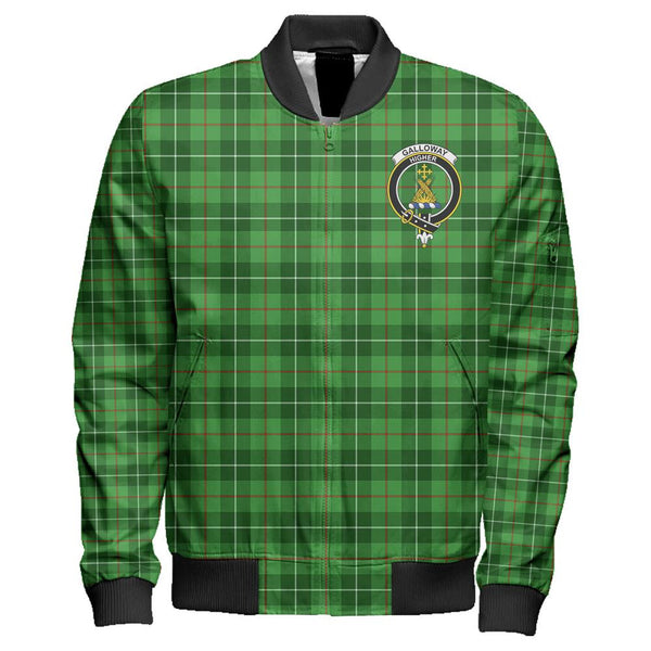 Galloway District Tartan Classic Crest Zipper Bomber Jacket