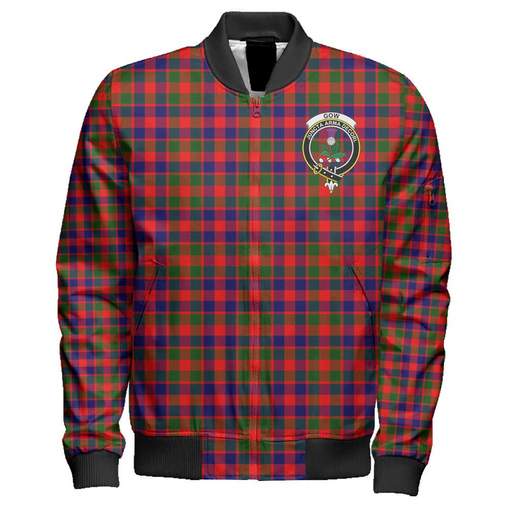 Gow Modern Tartan Classic Crest Zipper Bomber Jacket