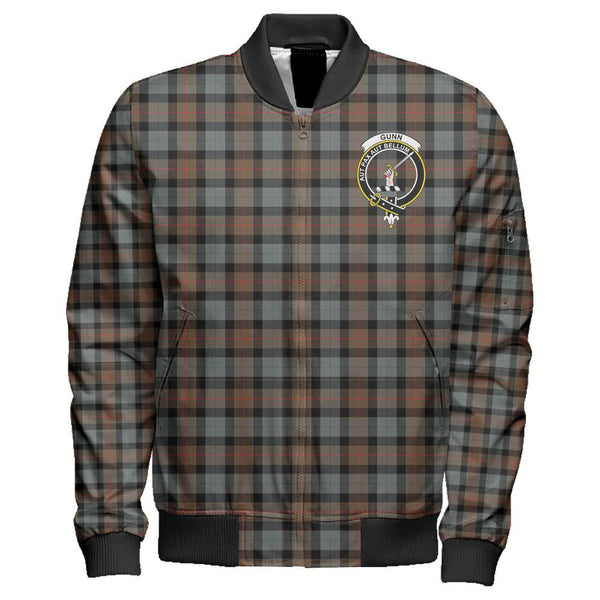 Gunn Weathered Tartan Classic Crest Zipper Bomber Jacket