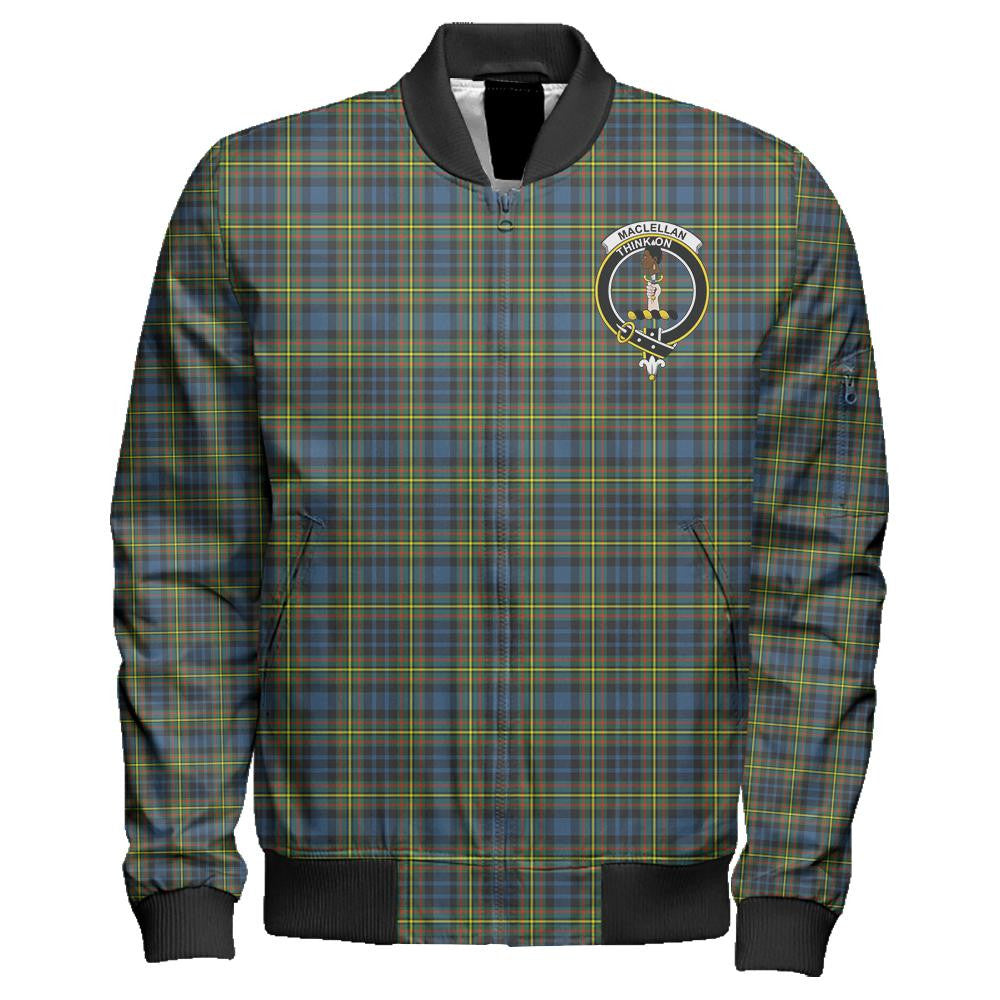 MacLellan Ancient Tartan Classic Crest Zipper Bomber Jacket