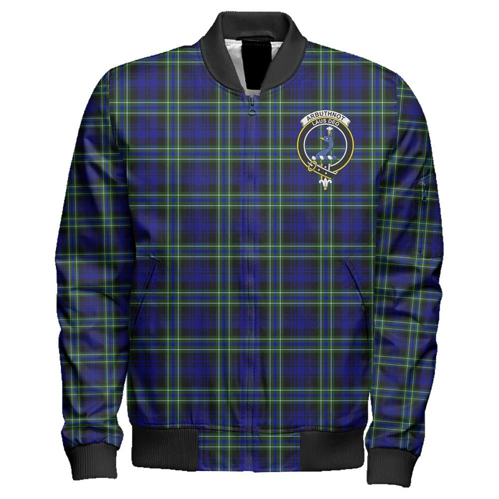 Arbuthnot Modern Tartan Classic Crest Zipper Bomber Jacket