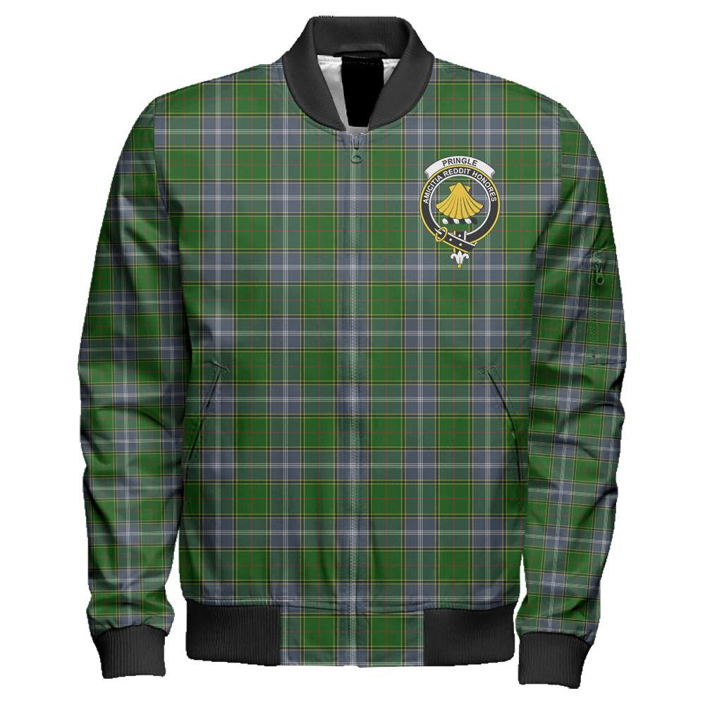 Pringle Tartan Classic Crest Zipper Bomber Jacket